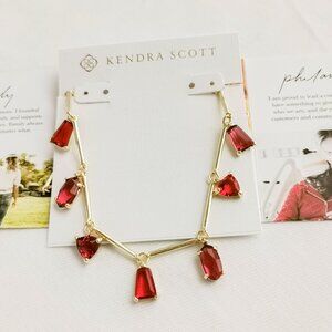 Kendra Scott - Blair - Gold Ruby Mix Jewel Strand Necklace